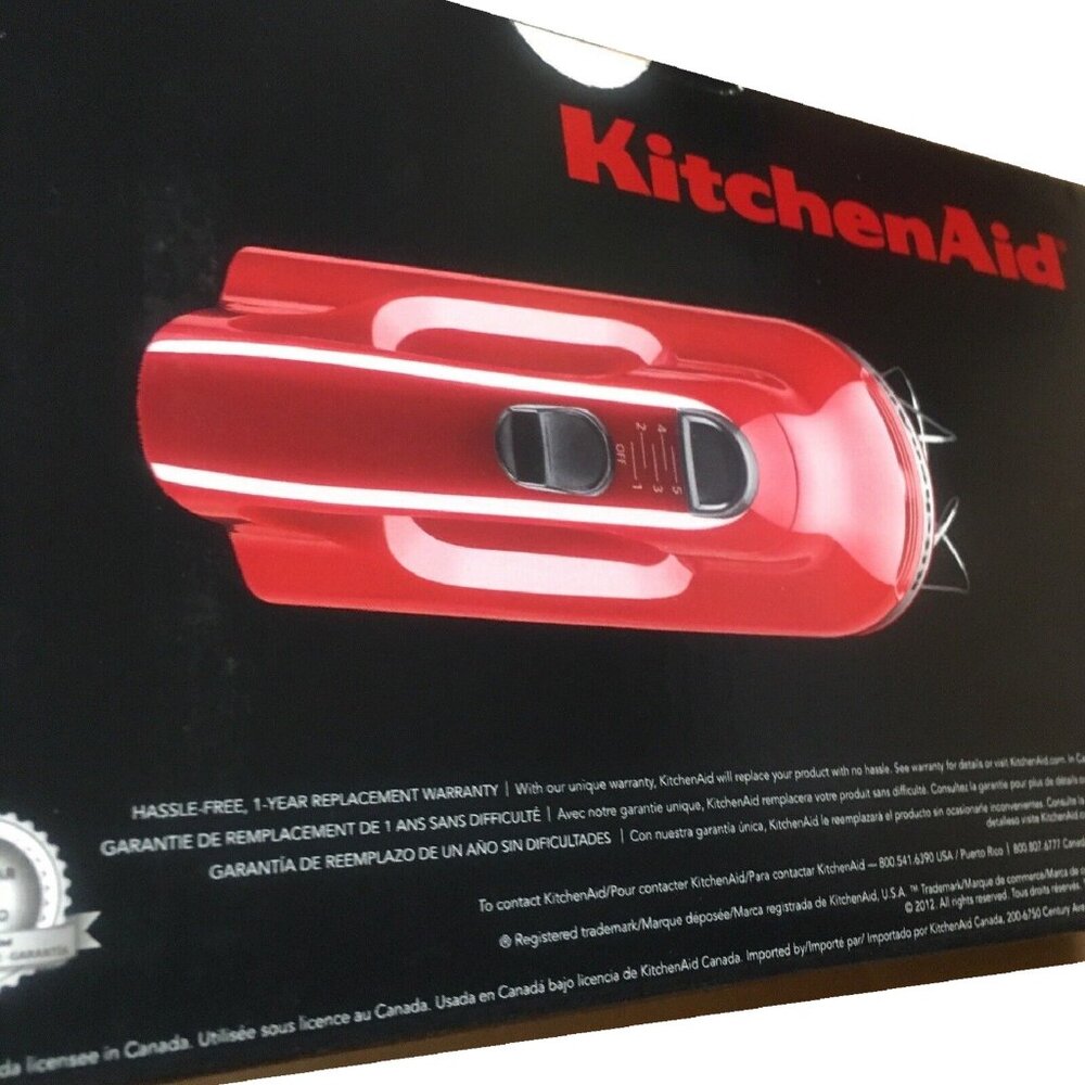new in box EMPIRE RED KitchenAid Ultra Power 5-Speed Hand Mixer - Model KHM512ER - Picture 3 of 12